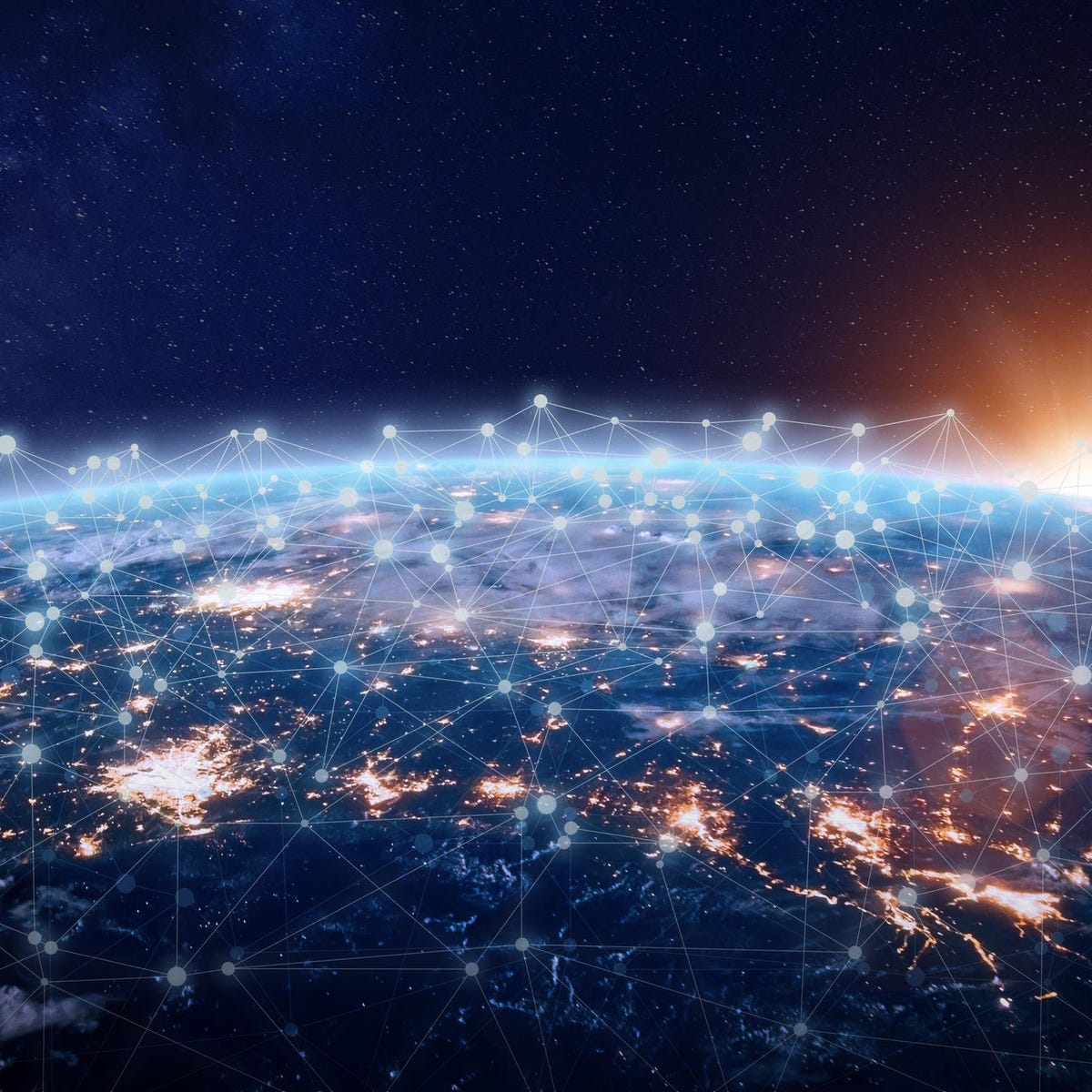 Shadowy figure looming over a blockchain network, representing hidden control and centralization risks in decentralized finance (DeFi) and Web3.