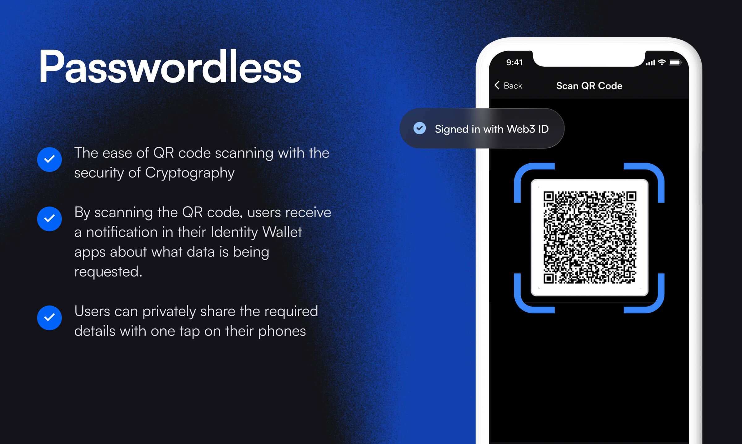 User managing decentralized digital identity across multiple blockchains in a Web3 environment