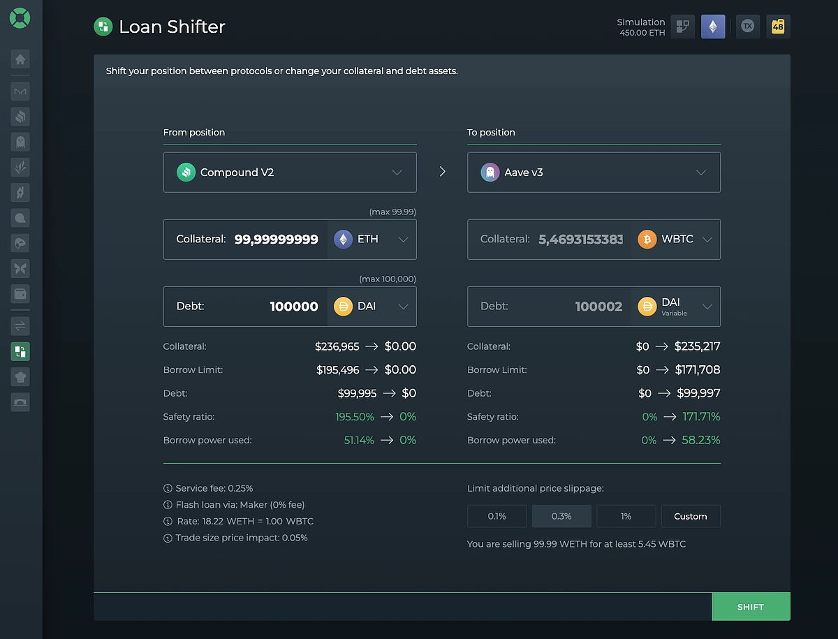 User interacting with multiple DeFi protocols dashboard